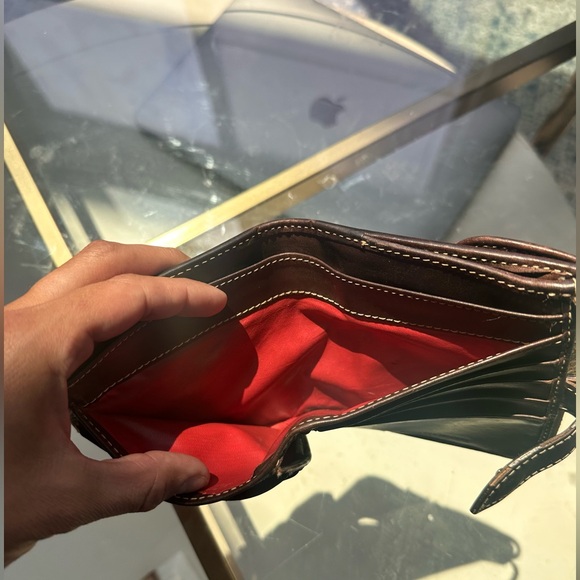 Vintage 1975 Dooney & Bourke
Signature Canvas Wallet Brown
Leather Gold Lock - Picture 5 of 6